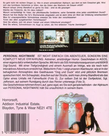 Personal Nightmare_Disk1 box cover back